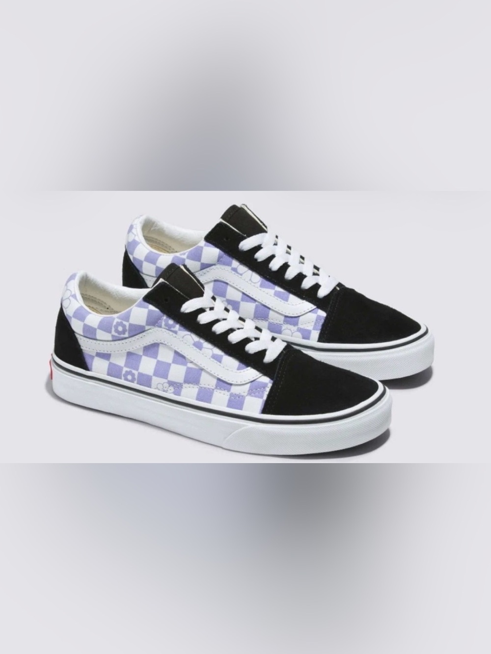 Vans old skool floral check sneakers size 7